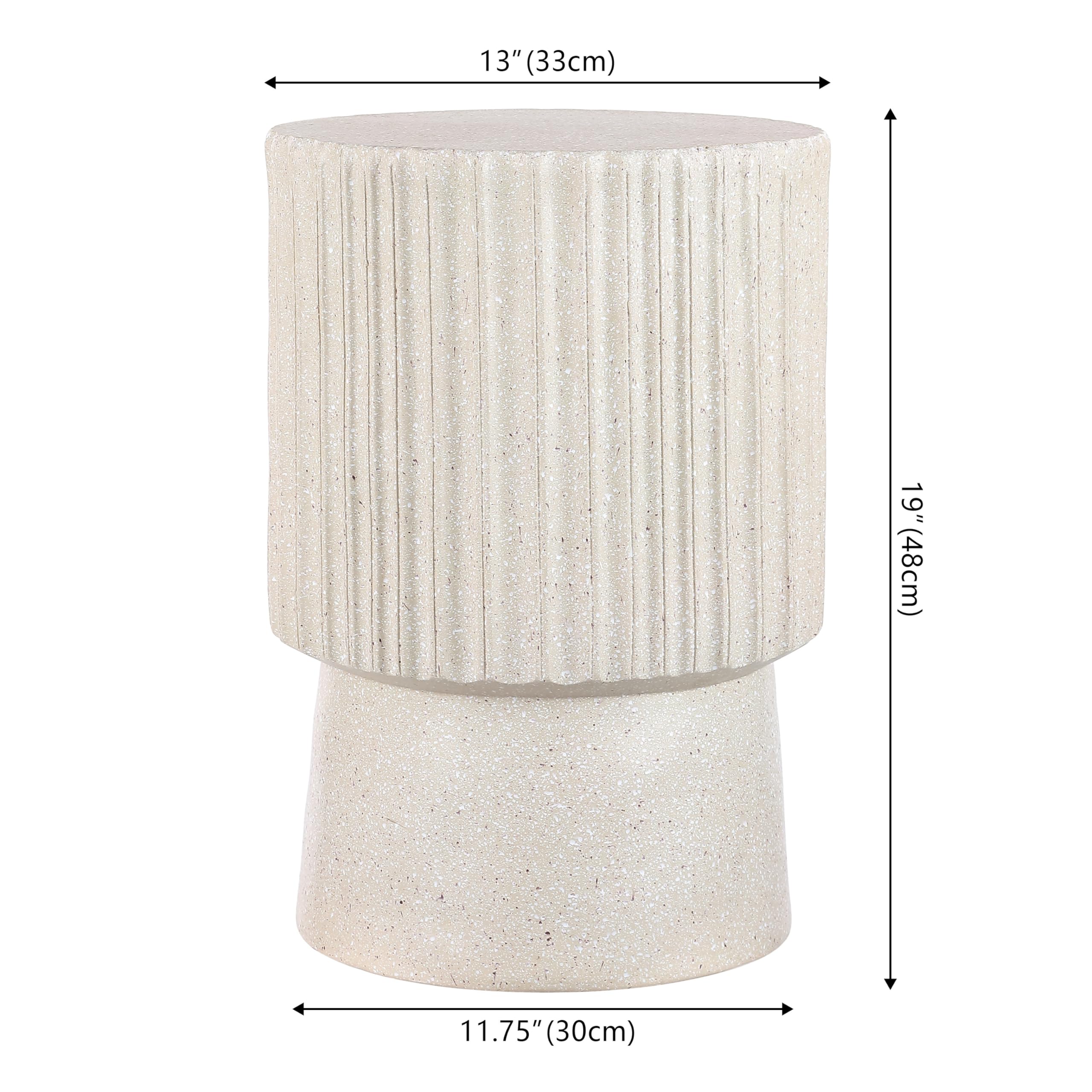 Louisa 19" Tambour Accent Table