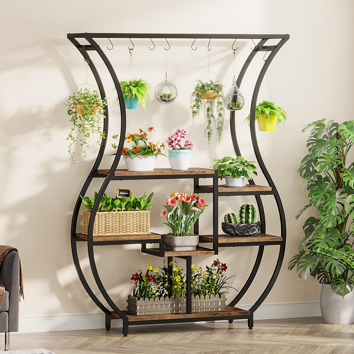 6-Tier Vase-Shaped Plant Stand