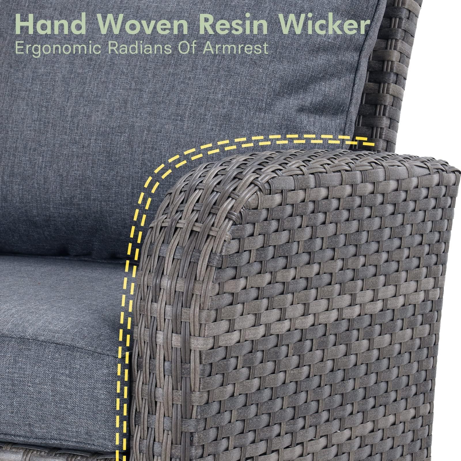 Outdoor Wicker Loveseat Sofa