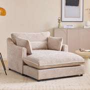VINGLI Oversized Chaise Lounge Chair Indoor, Modern Sleeper Sofa Chair Bed