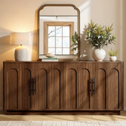 67" Arched Sideboard Buffet Cabinet with 4 Doors