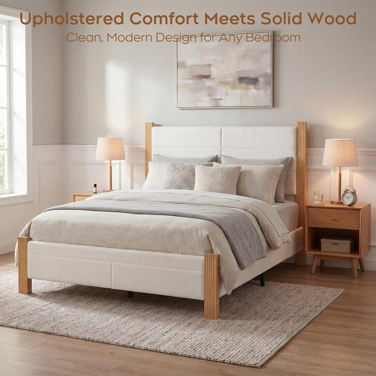 Queen Upholstered Platform Bed