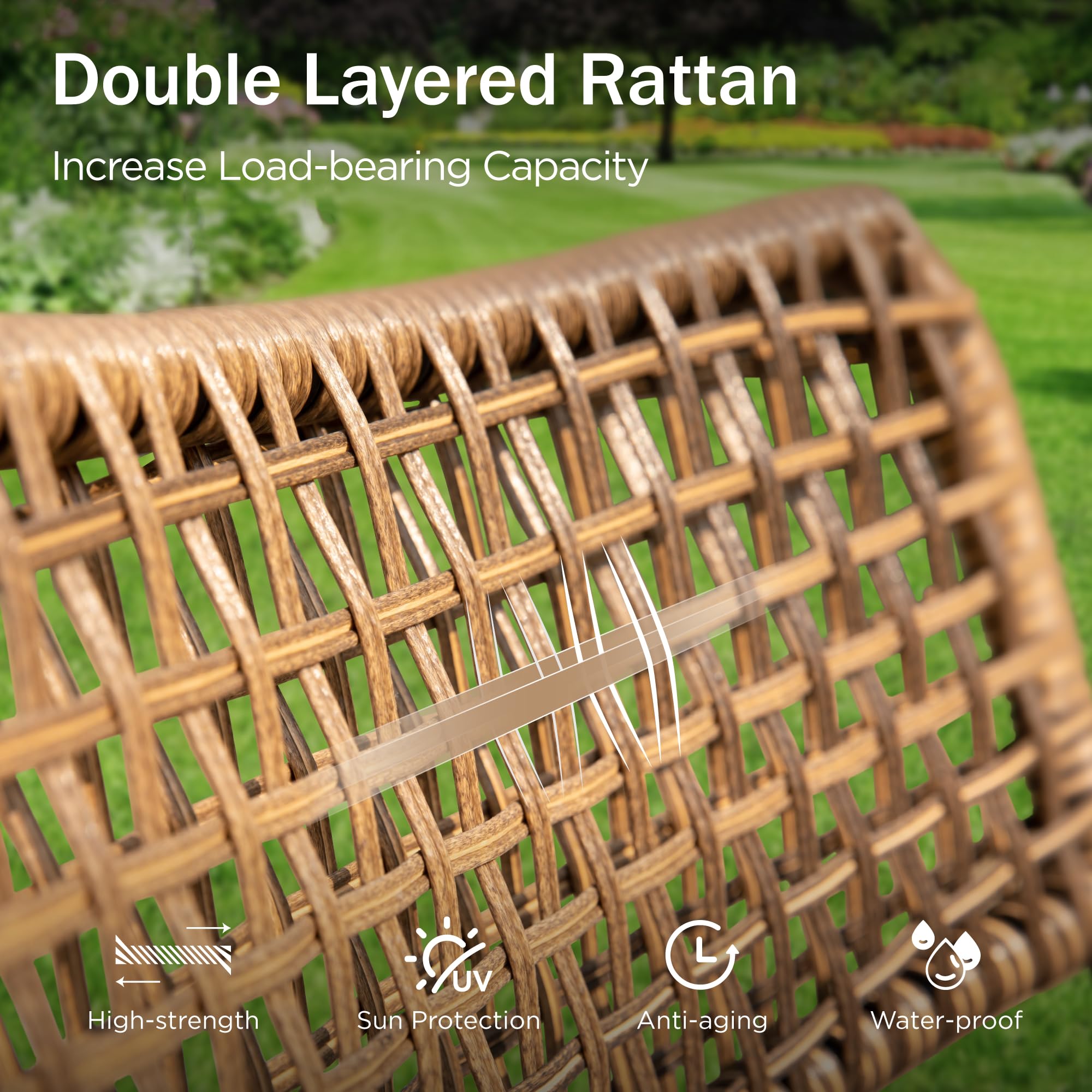 3-Piece Outdoor Wicker Bistro Set