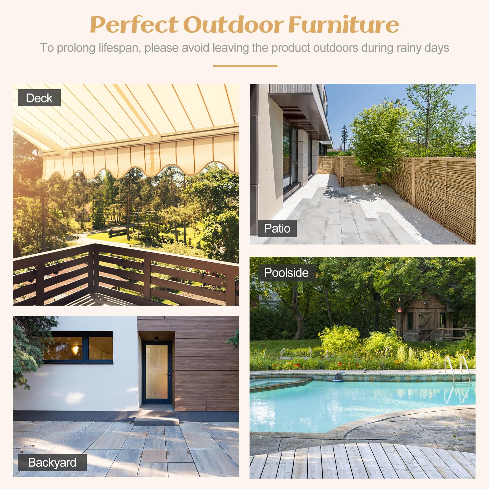 Rattan Outdoor Storage Cabinet with Acacia Wood Top