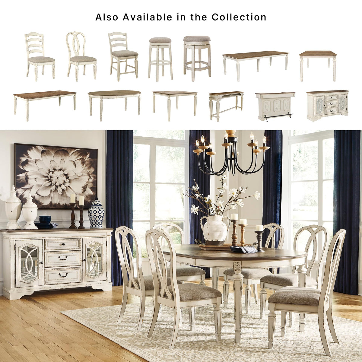 Round-to-Oval Extendable Dining Table