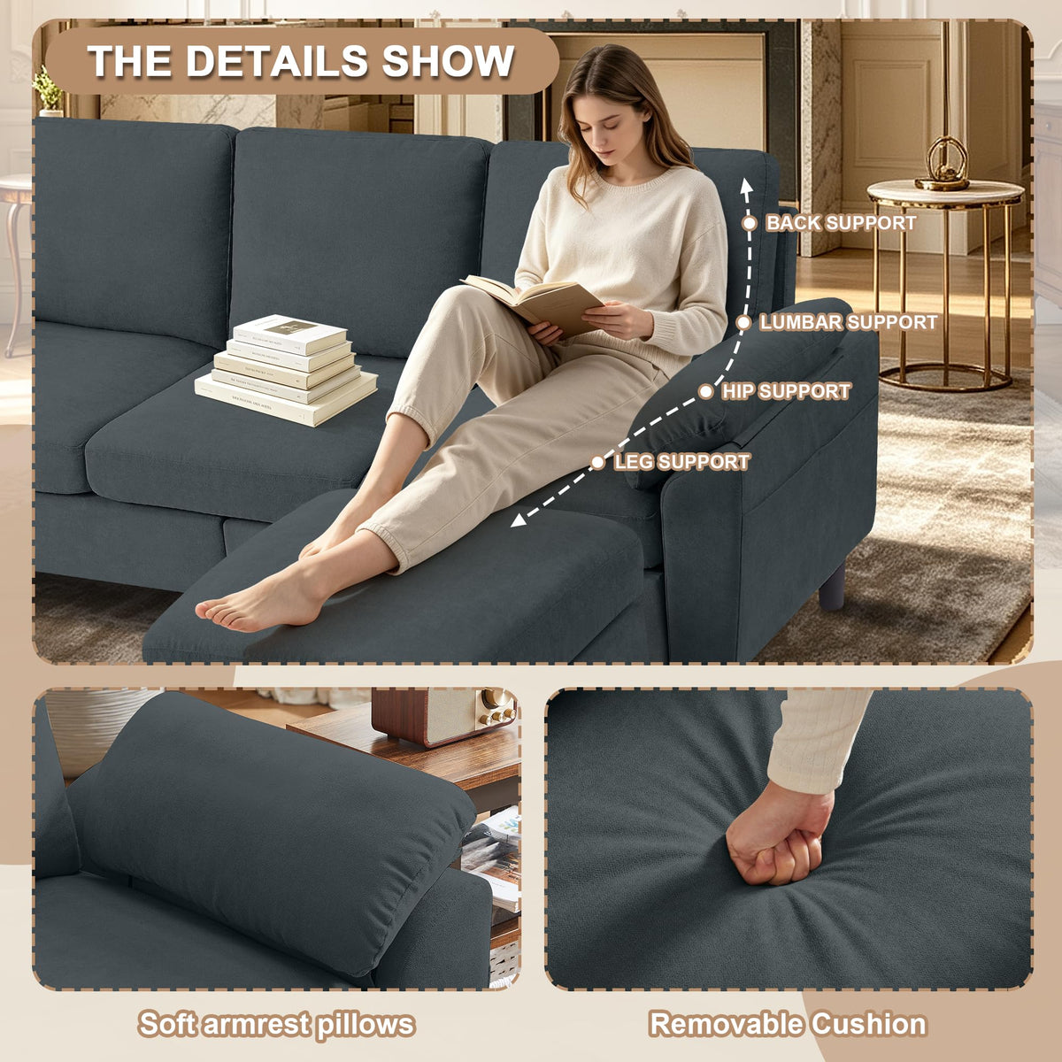 4-Piece Sectional Sofa Set