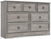 7-Drawer Dresser with Deep Drawers & Textured Borders
