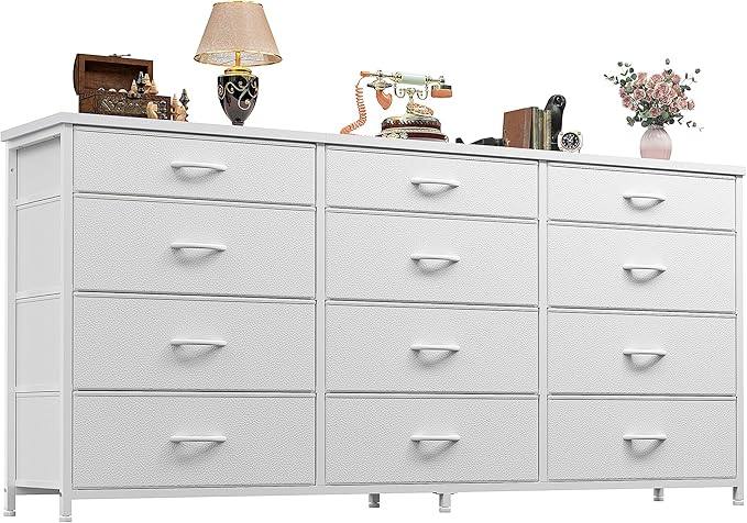 55" Long Dresser with 12 Drawers & TV Stand