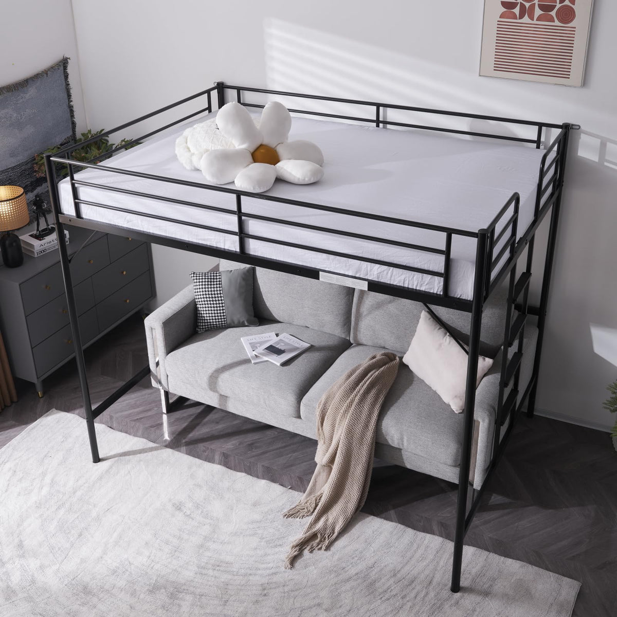 Full Size Metal Loft Bed