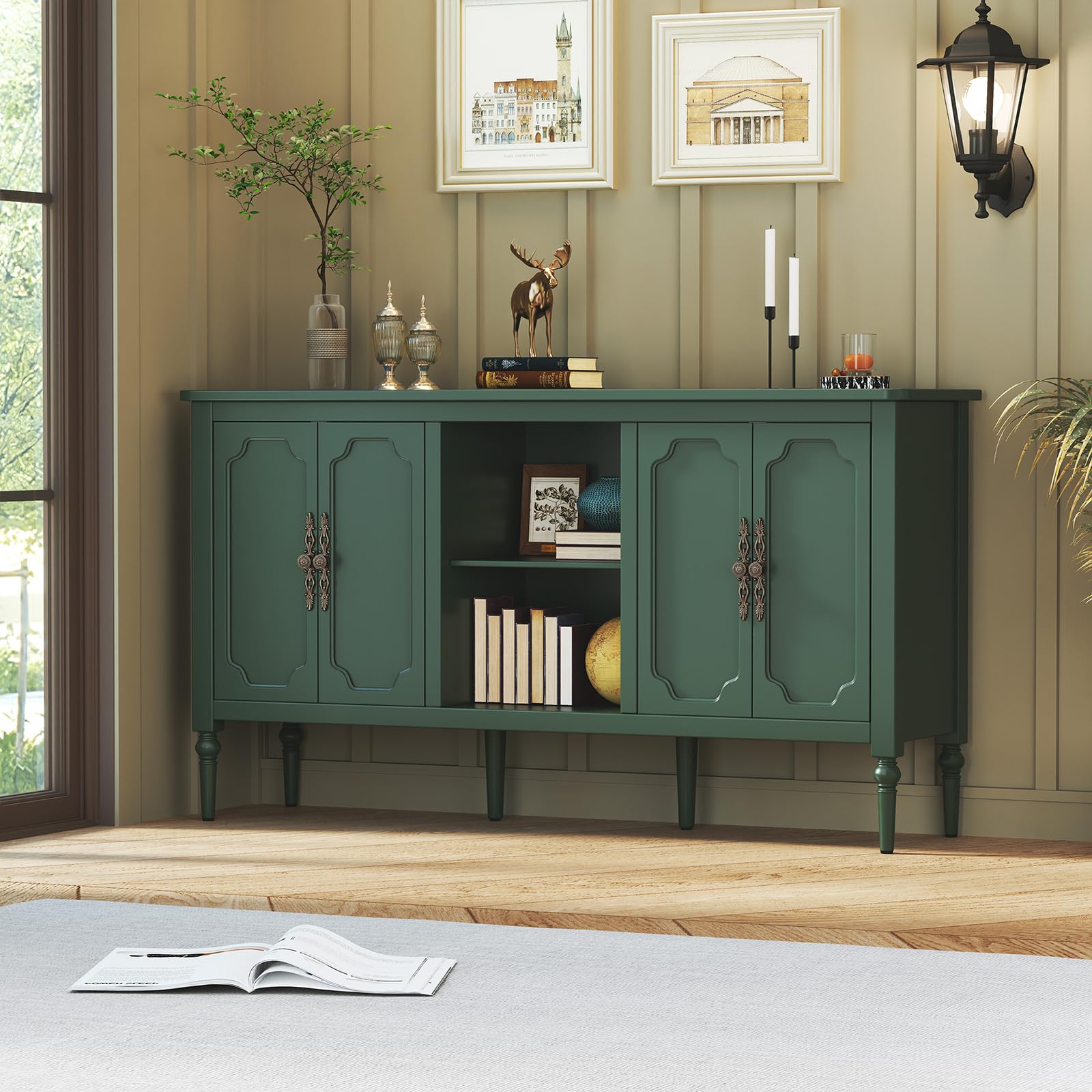 59" Buffet Sideboard Cabinet with 4 Doors