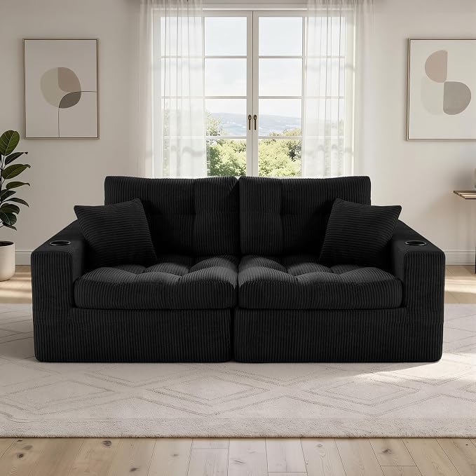 Green Corduroy Loveseat