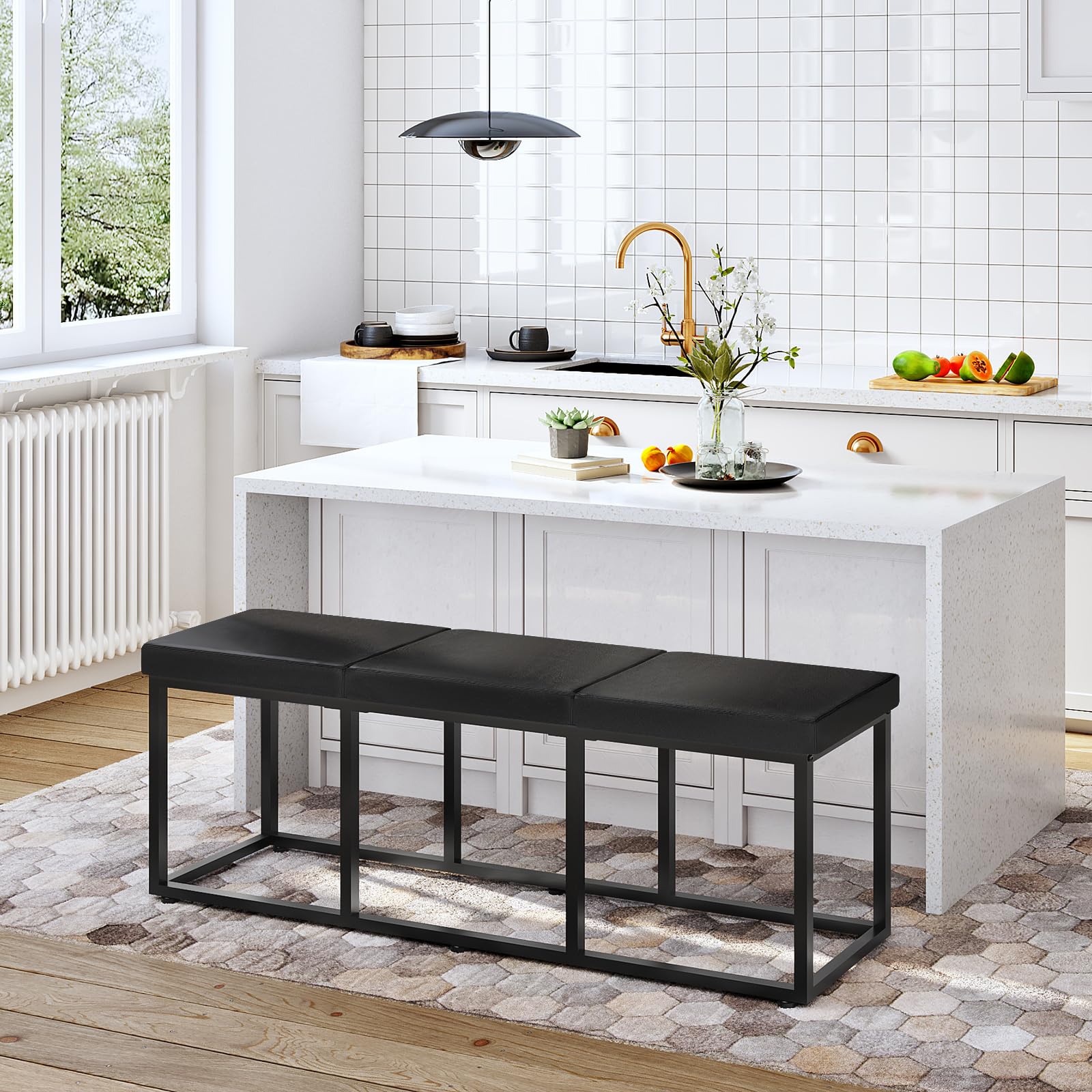 PU Leather Upholstered Dining Bench