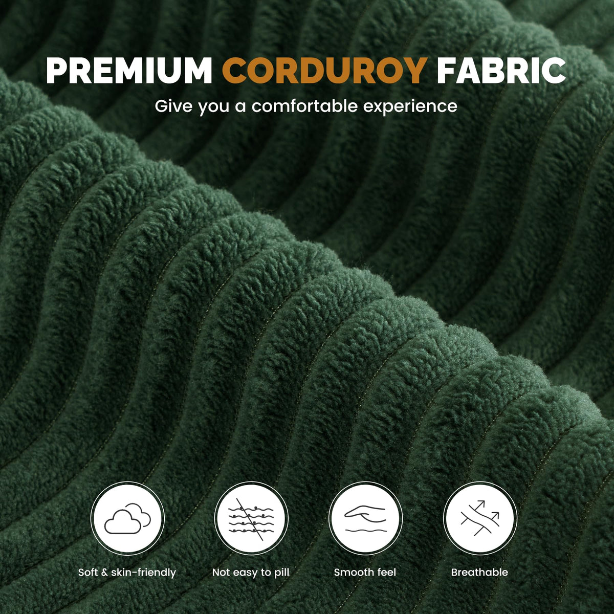 Green Corduroy Loveseat