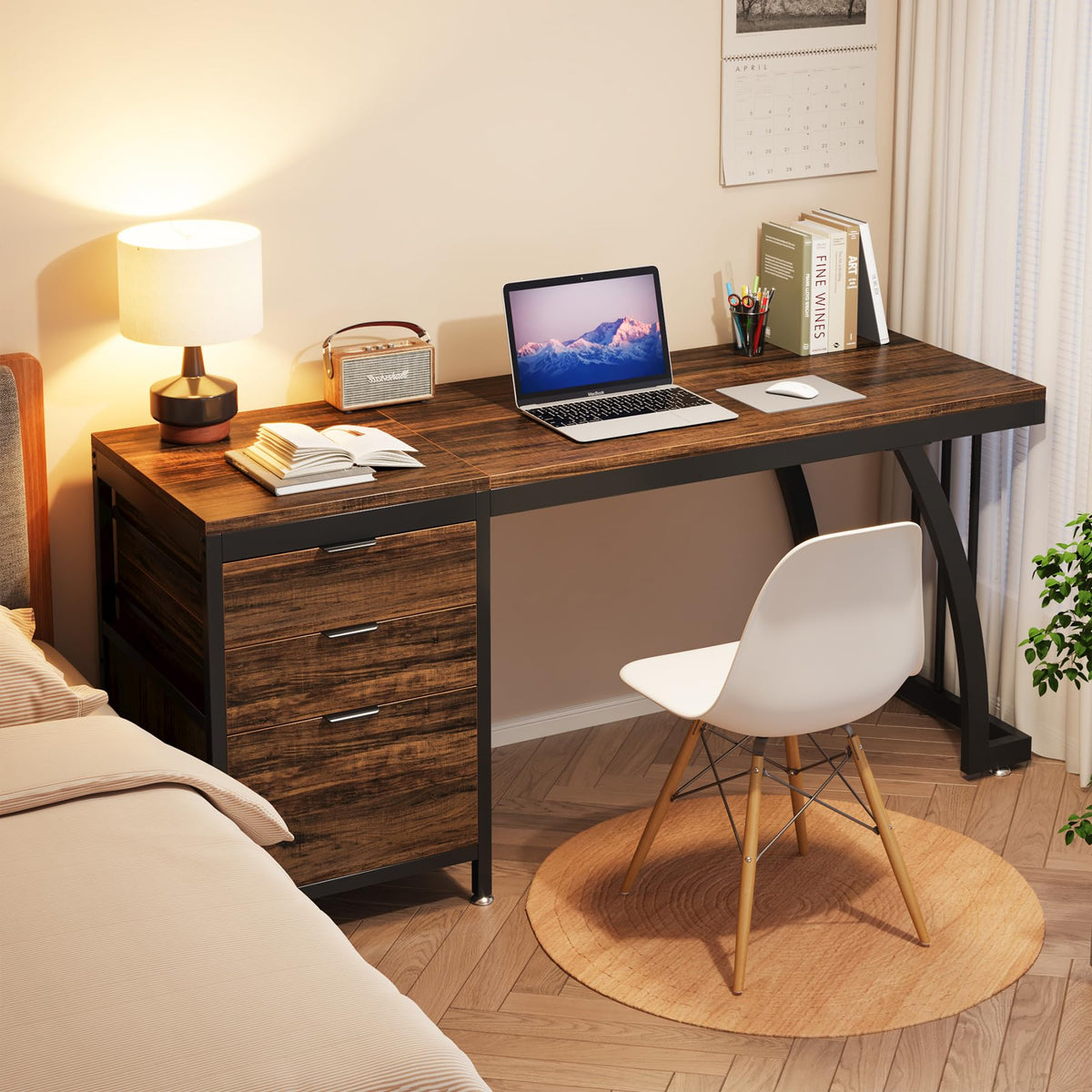 Computer Desk with 3 Drawers