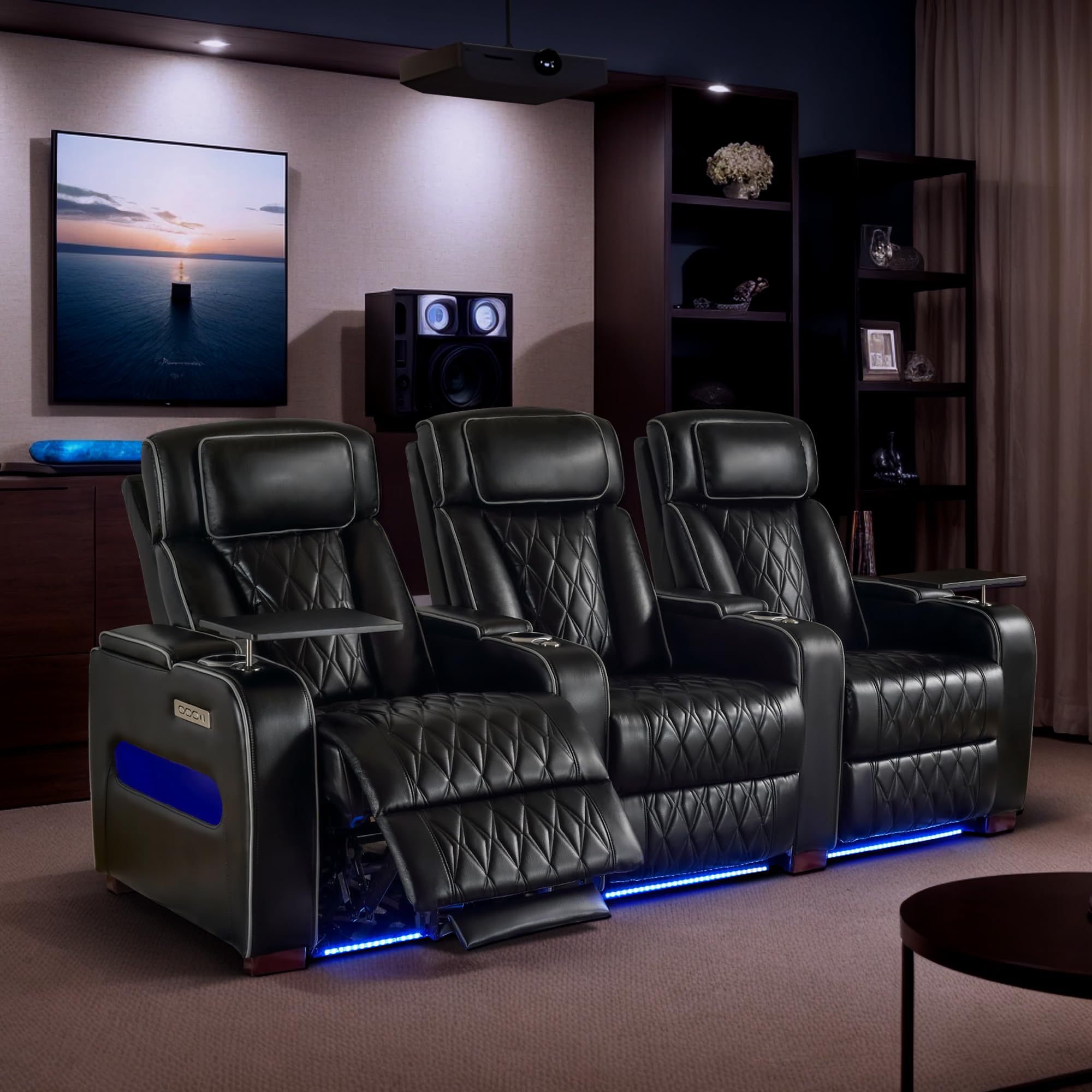 Power Reclining Home Theater Sofa