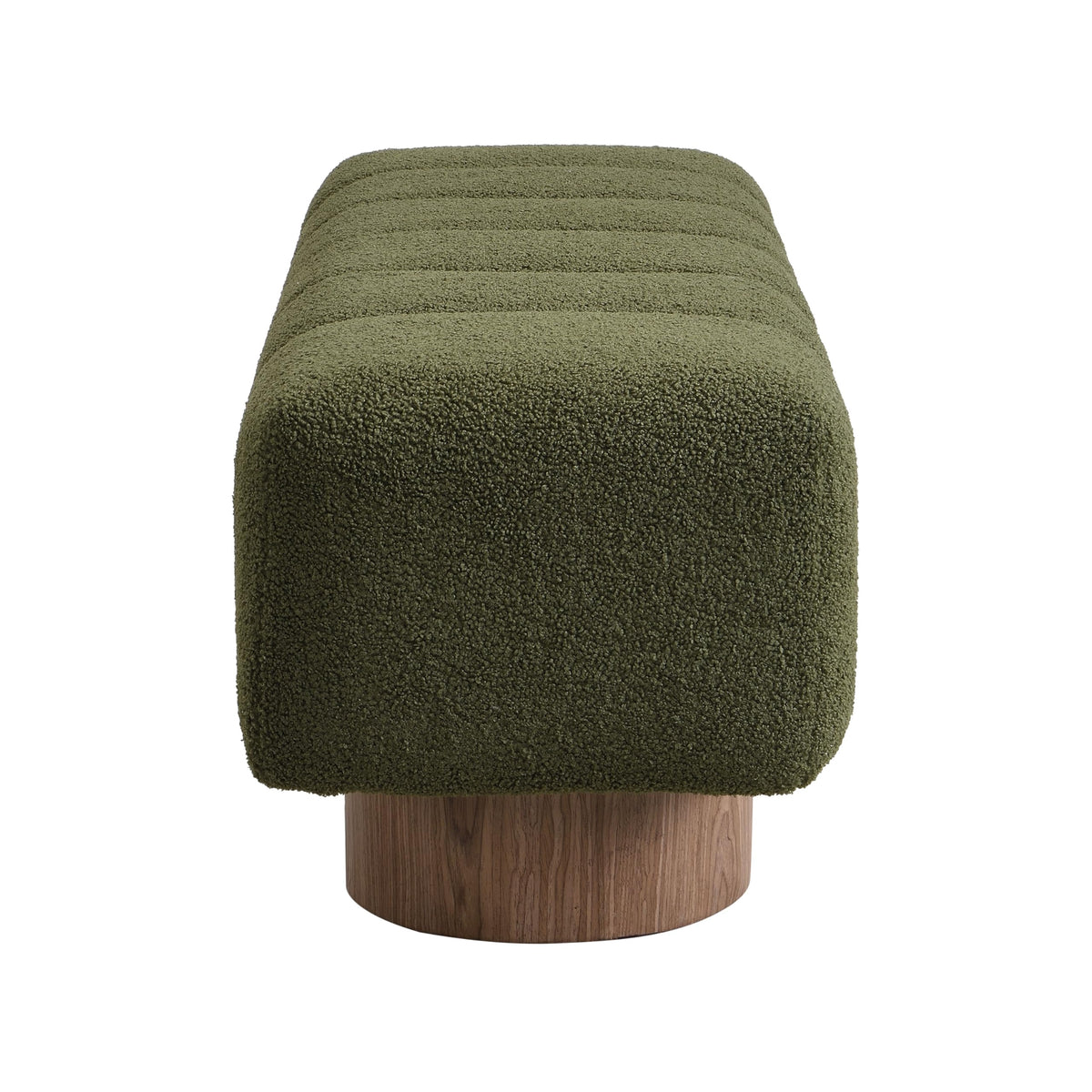 Green Boucle Dining Bench