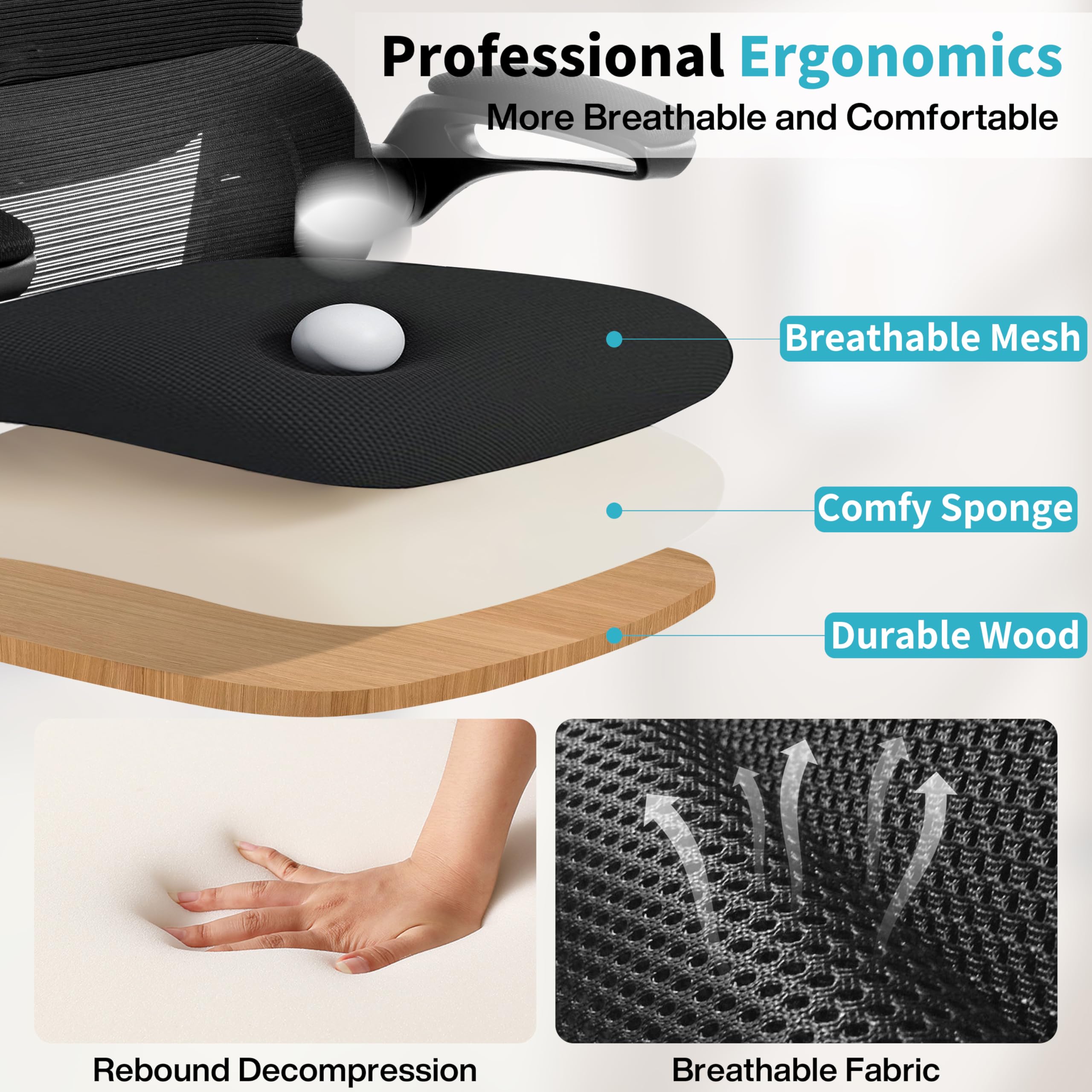 Ergonomic High-Back Mesh Office Chair with Lumbar Support
