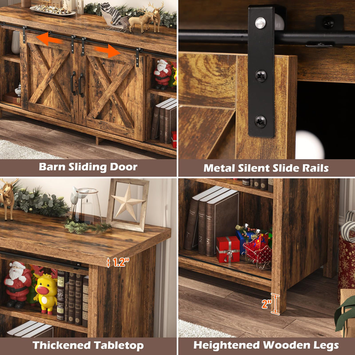 Rustic Barn Door TV Stand