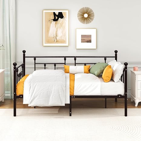 Twin Metal Daybed Frame with Storage
