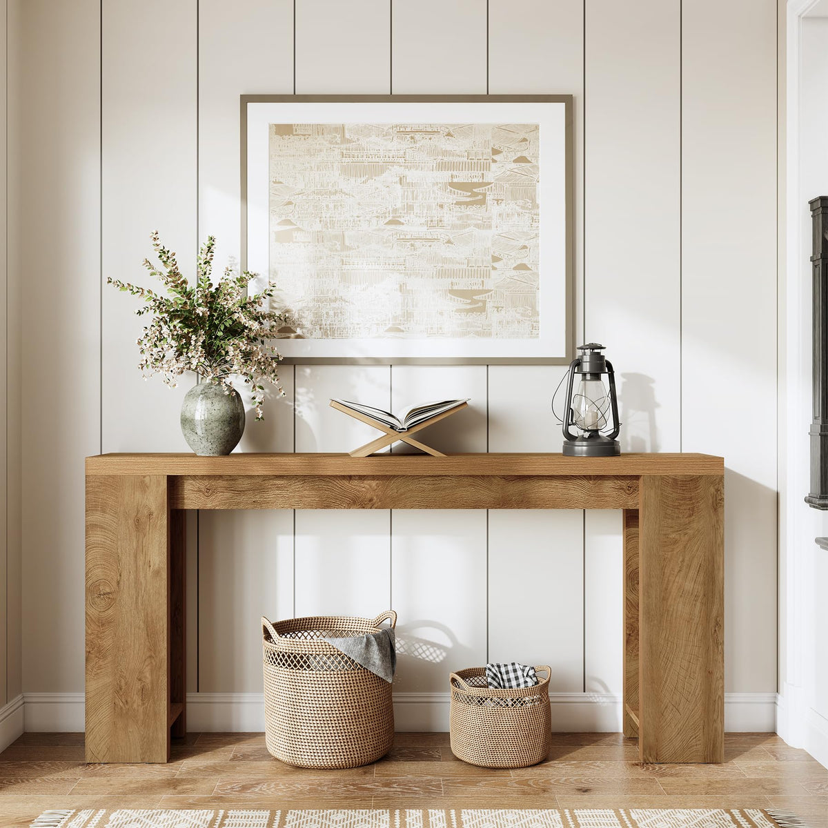 LITTLE TREE 70.9-Inch Console Table for Entryway, Hallway, and Living Room
