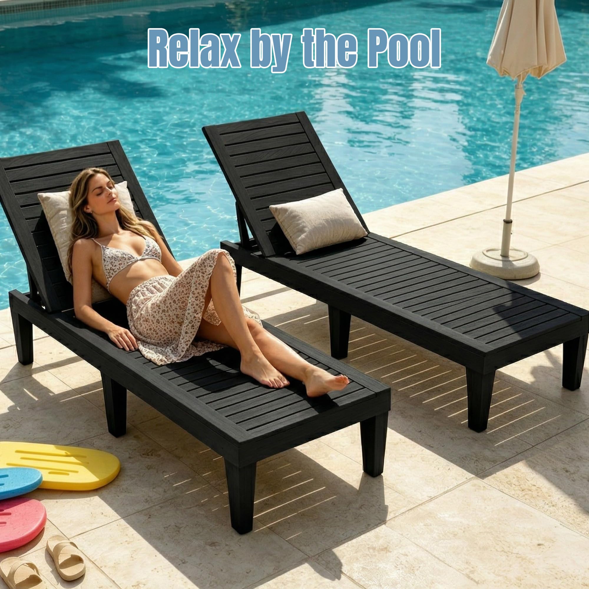 Outdoor Chaise Lounge Chairs Set of 2