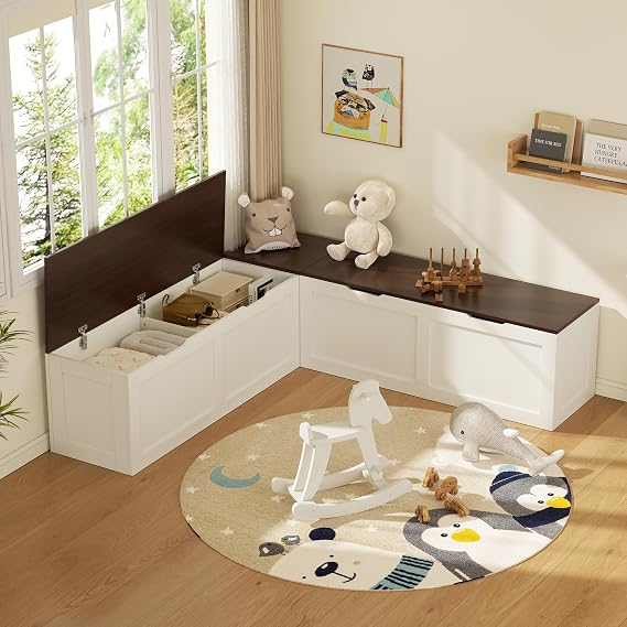 L-Shaped Storage Bench