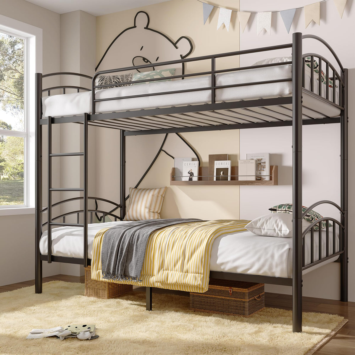 Convertible Twin Metal Bunk Bed