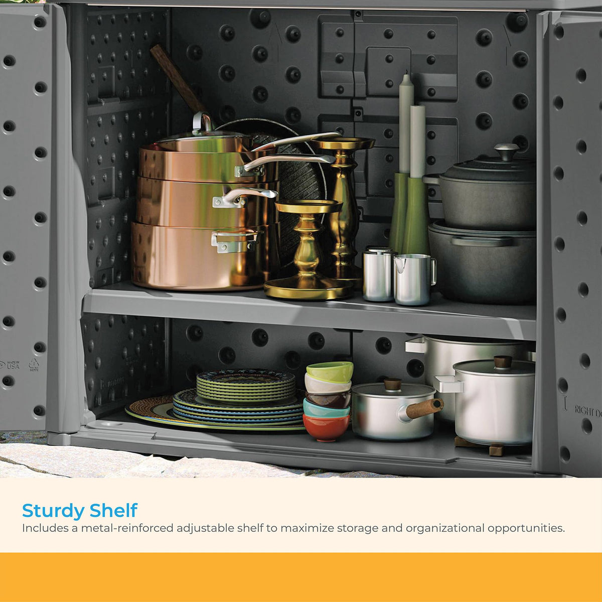 97-Gallon Lockable Outdoor Cabinet