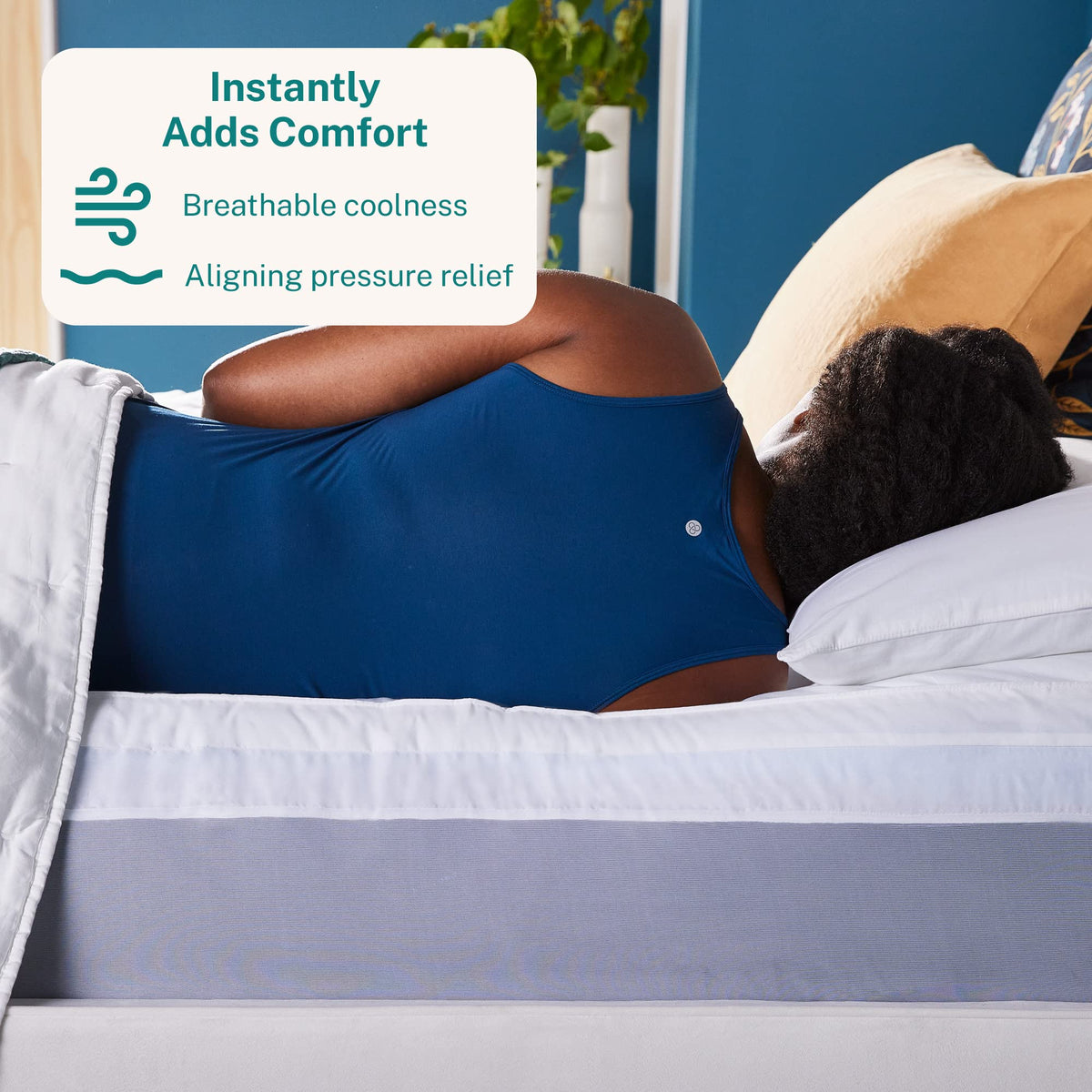 Queen Dual-Layer Gel Memory Foam Mattress Topper