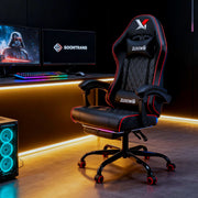 Ergonomic High-Back Gaming Chair with Footrest