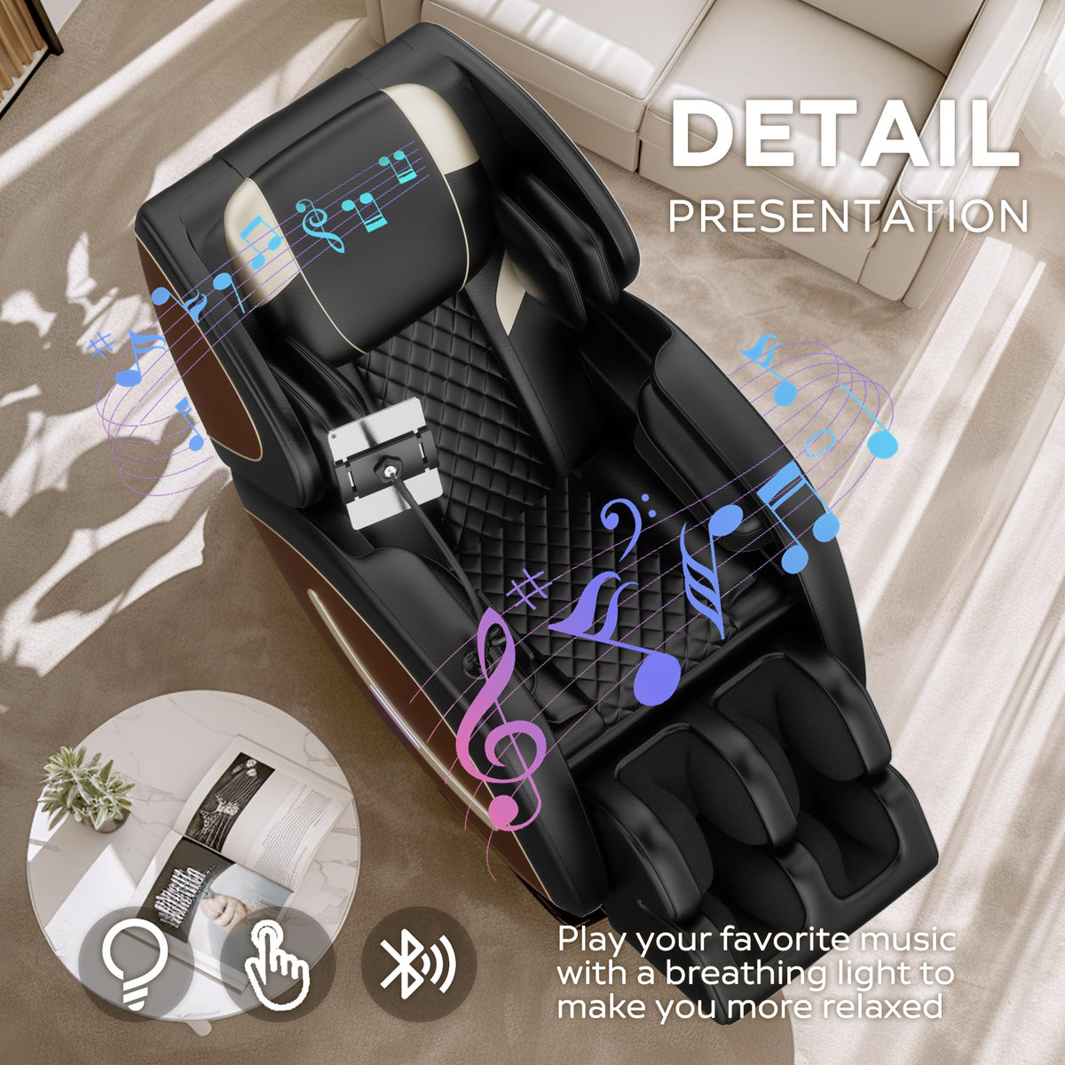 2026 Massage Chair Full Body, Zero Gravity SL-Track Shiatsu Massage Recliner, with Zero Gravity, with Full Body Air Pressure, Heat, APP Control, 6 Fix Point Rollers, Airbags, Deep Yoga Stretch (Brown)
