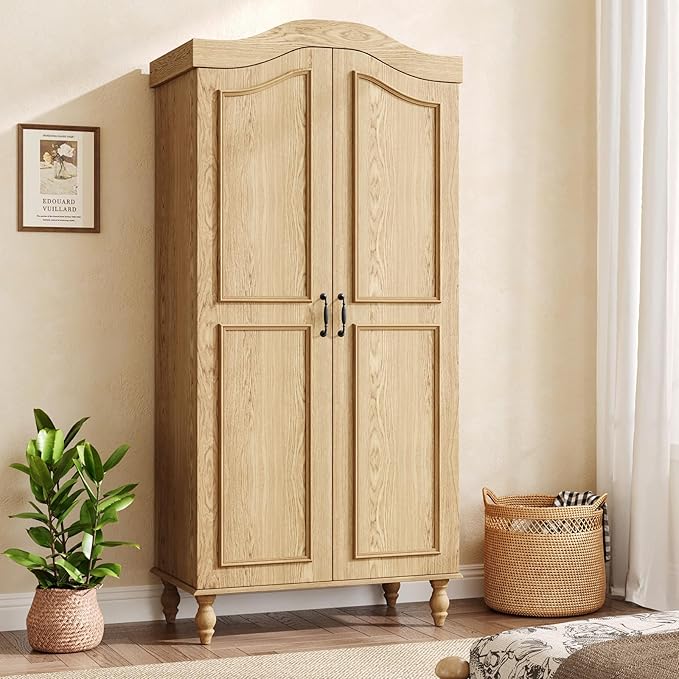 Arched Armoire Wardrobe Closet with 4 Doors