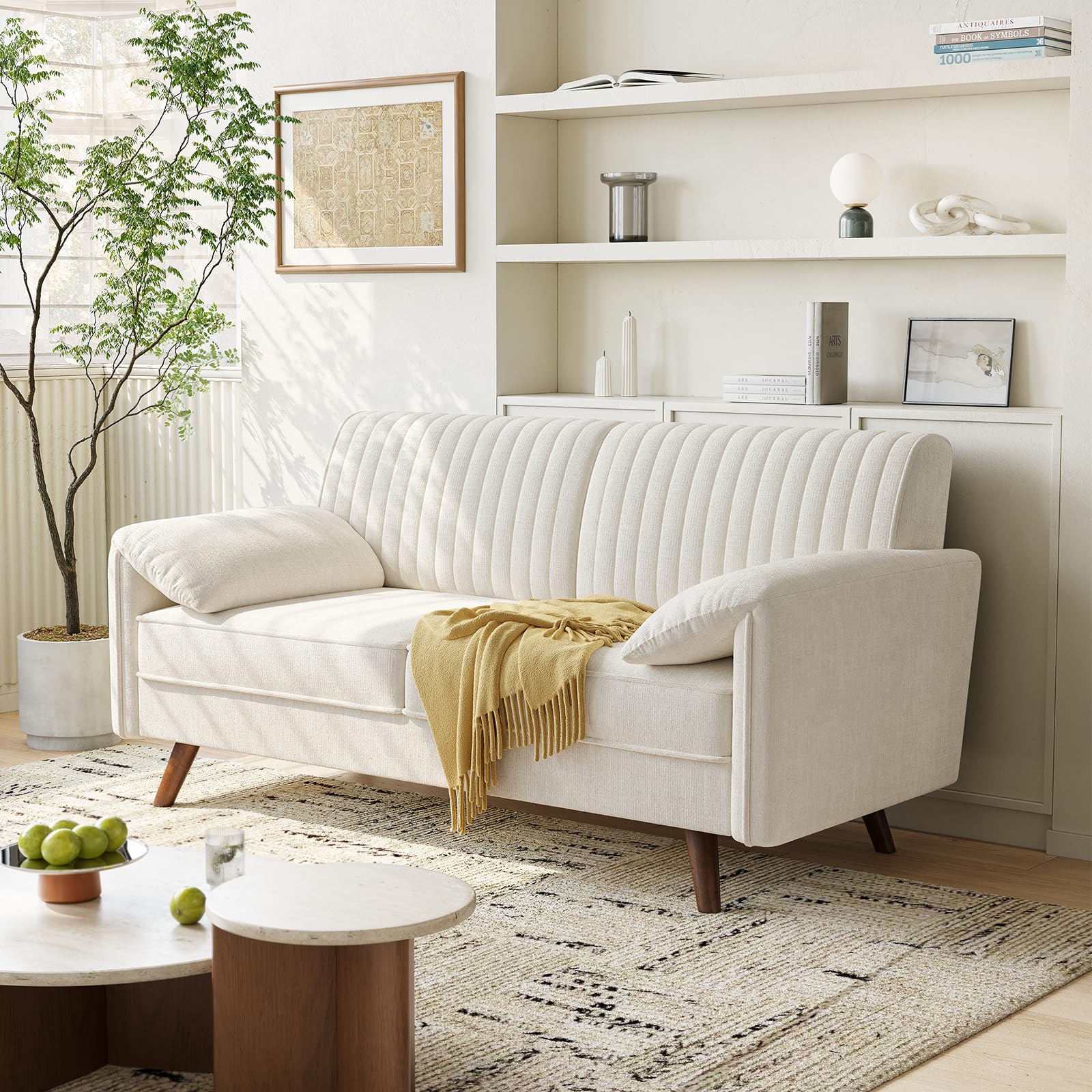 64.5" Loveseat Sofa with Padded Arms