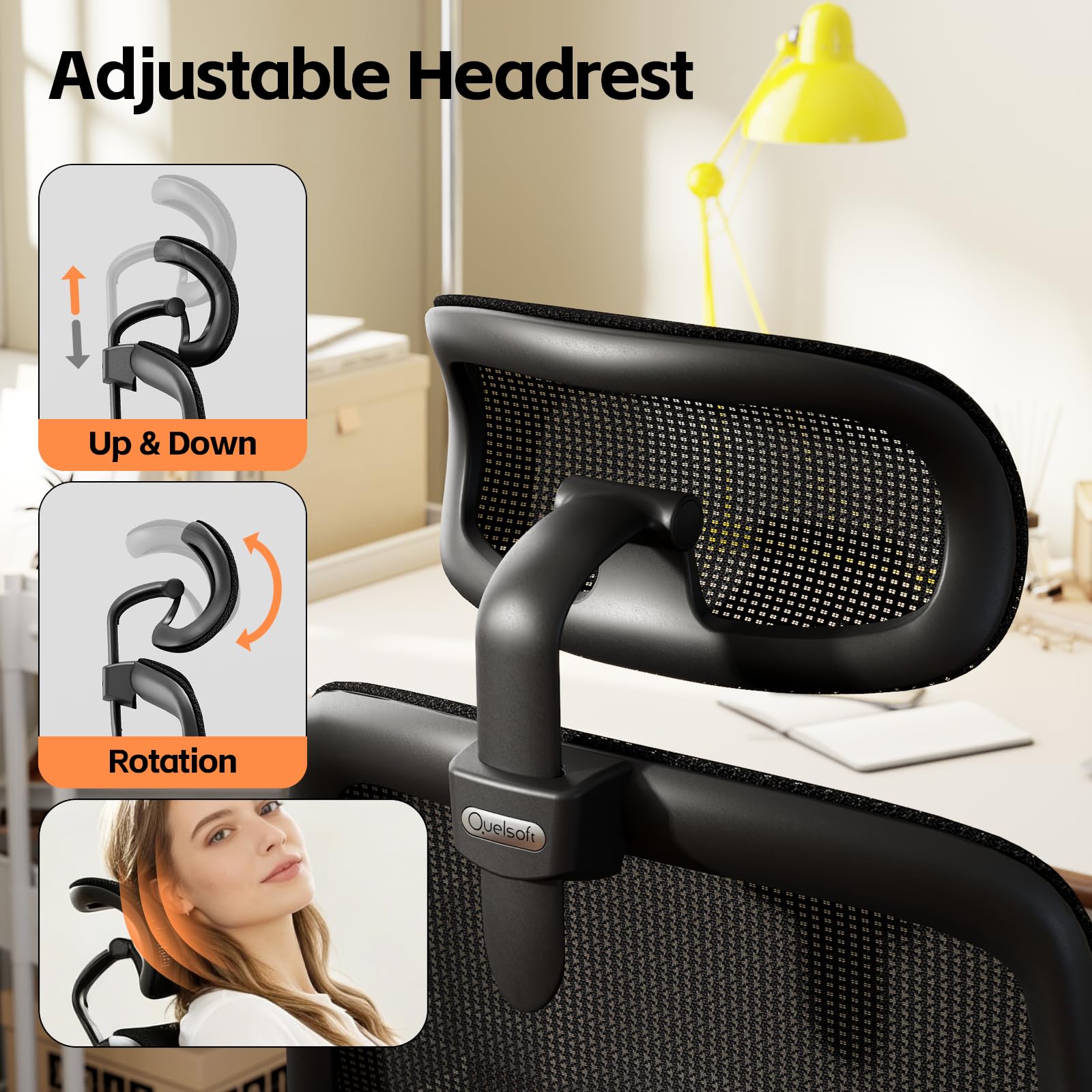 Ergonomic High-Back Office Chair with 3D Lumbar Support