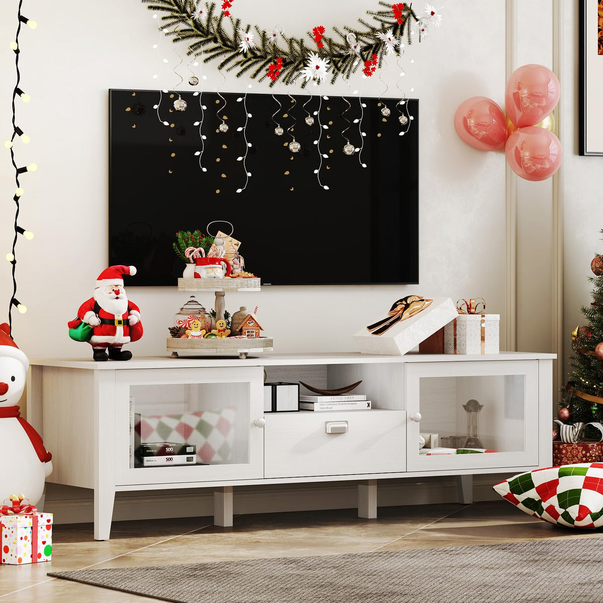 Glass Door TV Stand