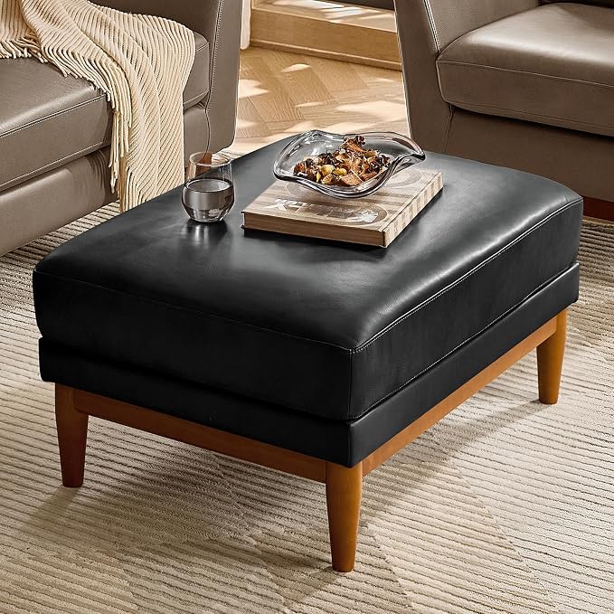 Camel Leather Ottoman