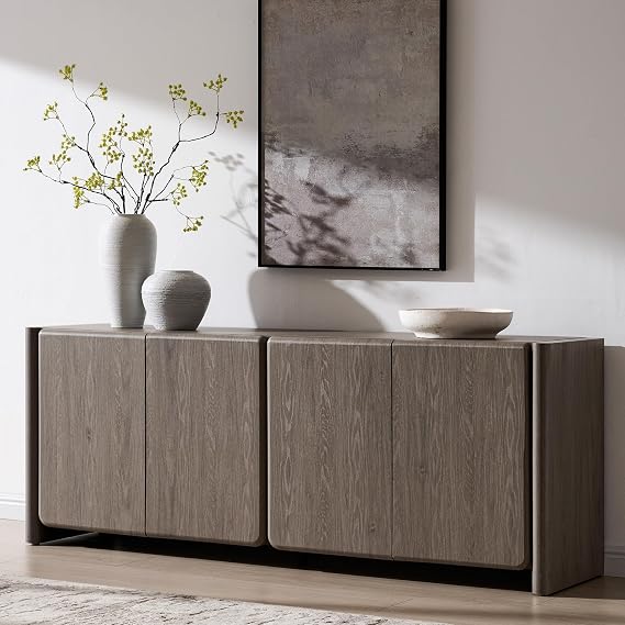 Brown 4-Door Buffet Sideboard