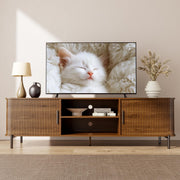 70" Fluted TV Stand with Storage