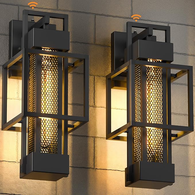 Dusk to Dawn Outdoor Wall Light Fixtures – 2 Pack
