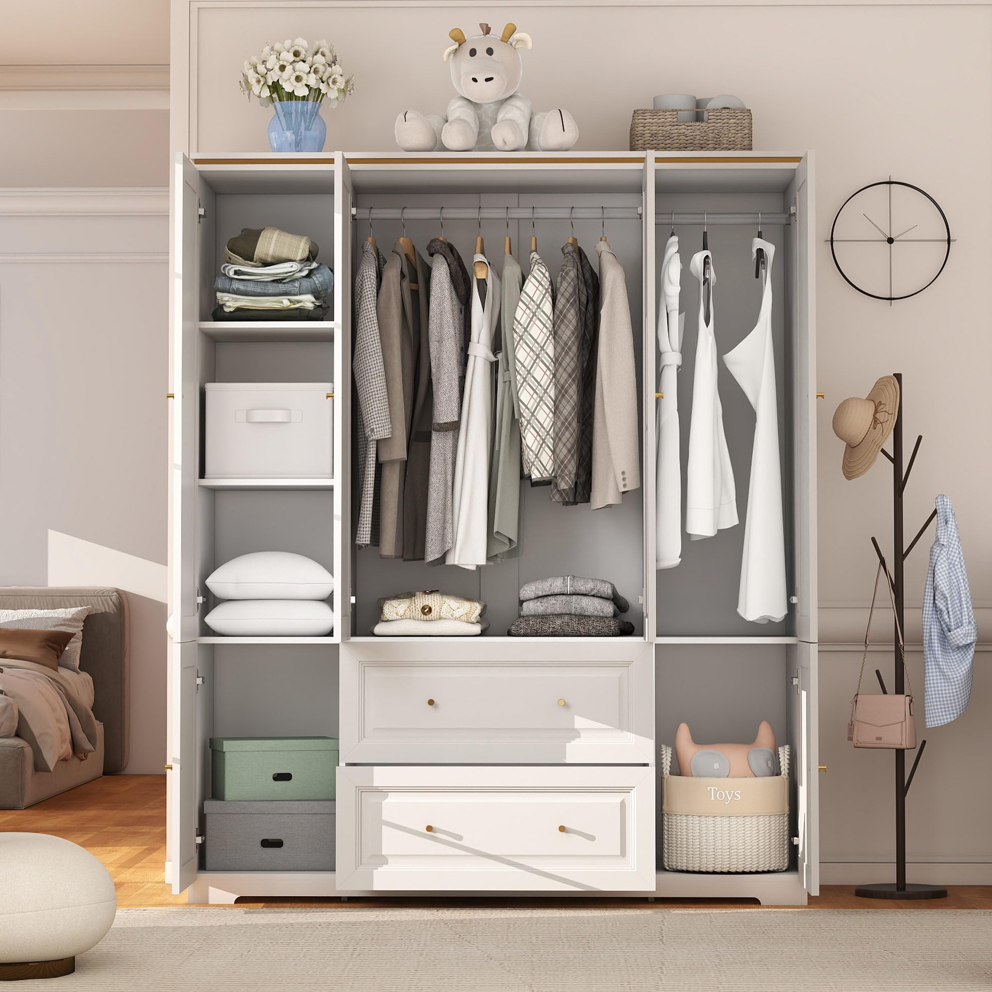 Armoire Wardrobe Closet with Drawers