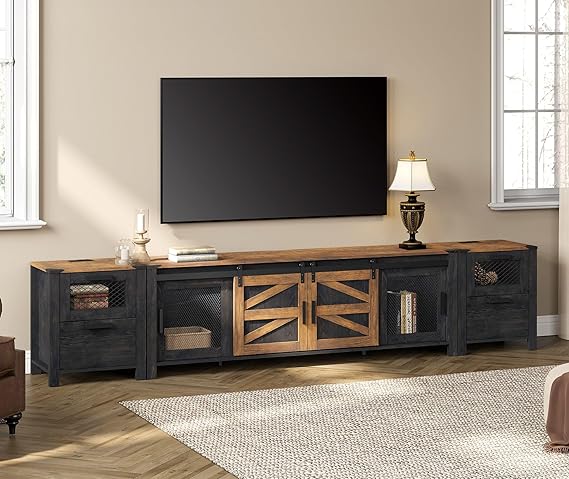 3-in-1 TV Stand & Entertainment Center with Charging Station