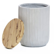 Round Outdoor Side Table with Storage