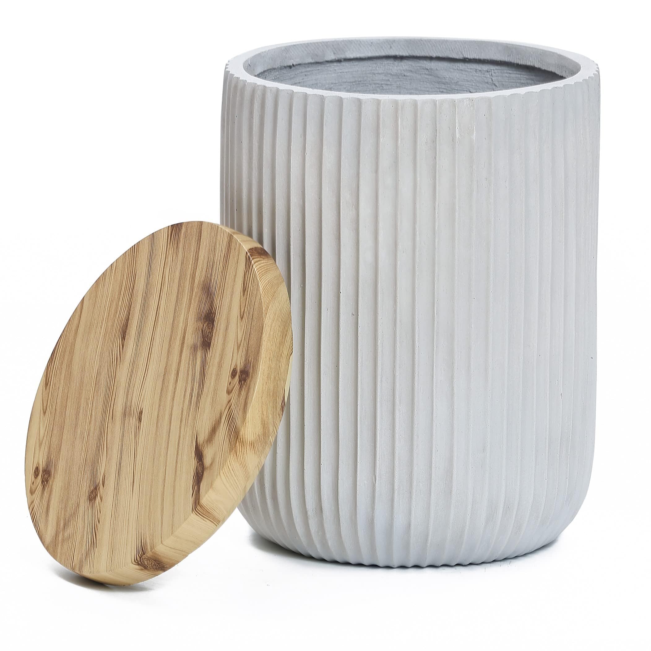 Round Outdoor Side Table with Storage
