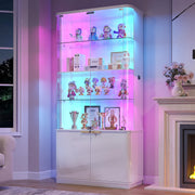 71" Tall RGB LED Display Cabinet with Glass Doors