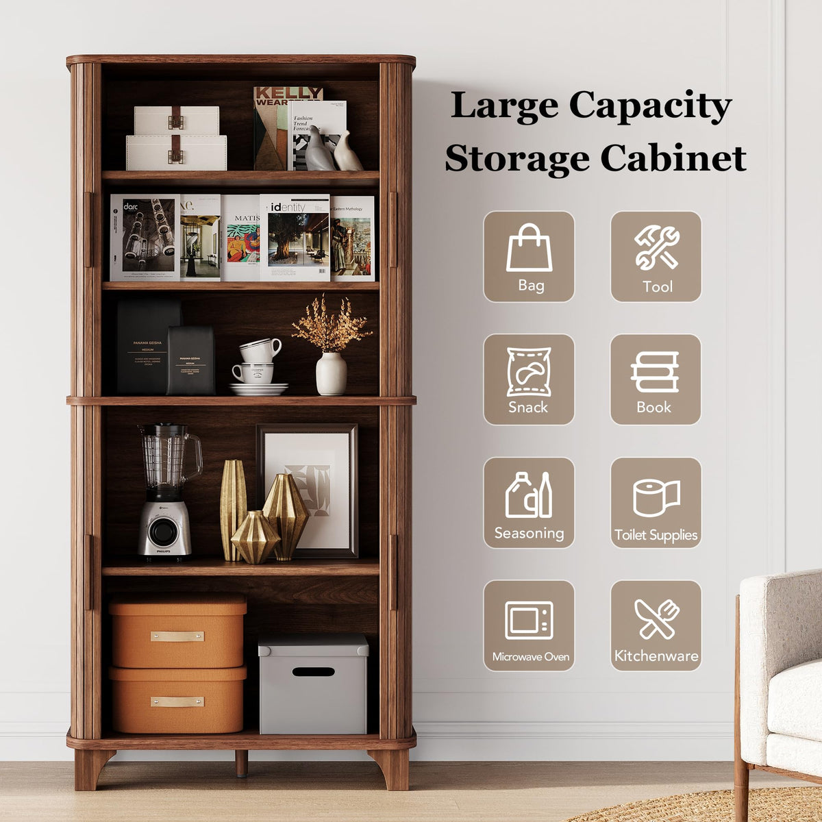 Sliding Door Pantry Cabinet