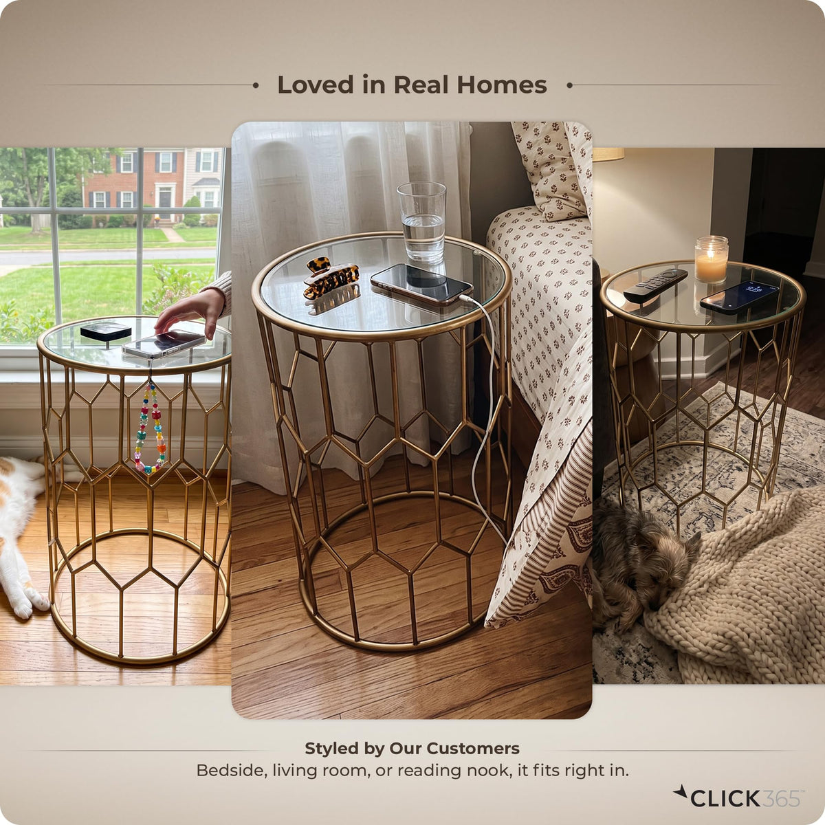 Round Glass Side Table