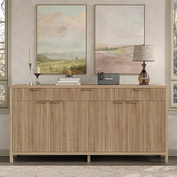 Natural Fluted Sideboard