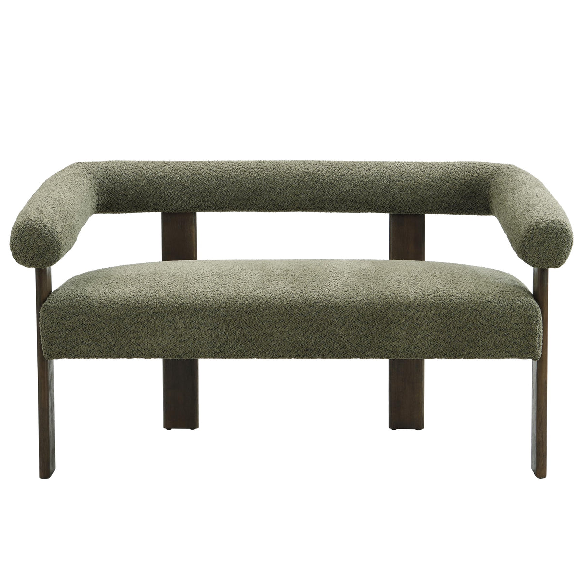 Modern Boucle Loveseat