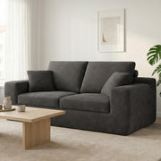 78" Corduroy Loveseat Sofa – Deep Seat, No Assembly