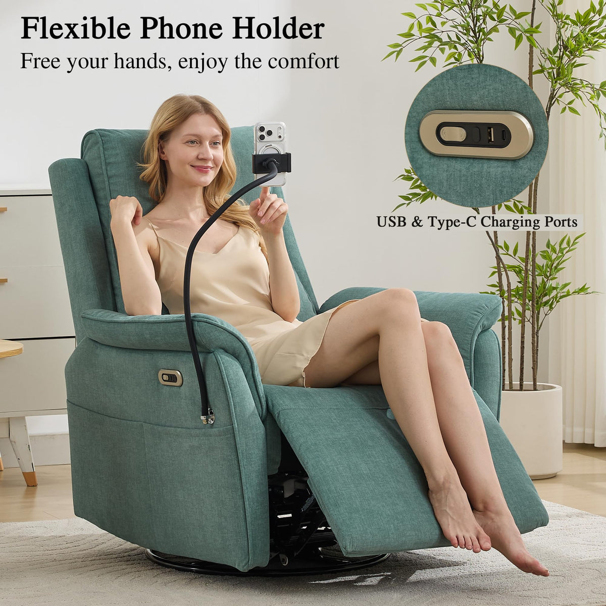 Power Swivel Glider Recliner